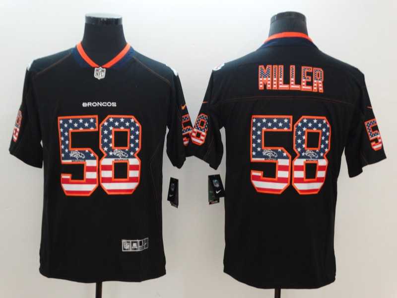 Nike Broncos 58 Von Miller Black USA Flag Fashion Color Rush Limited Jersey,We sell and wholesale Nike Broncos 58 Von Miller Black USA Flag Fashion Color Rush Limited Jersey on line form chian!